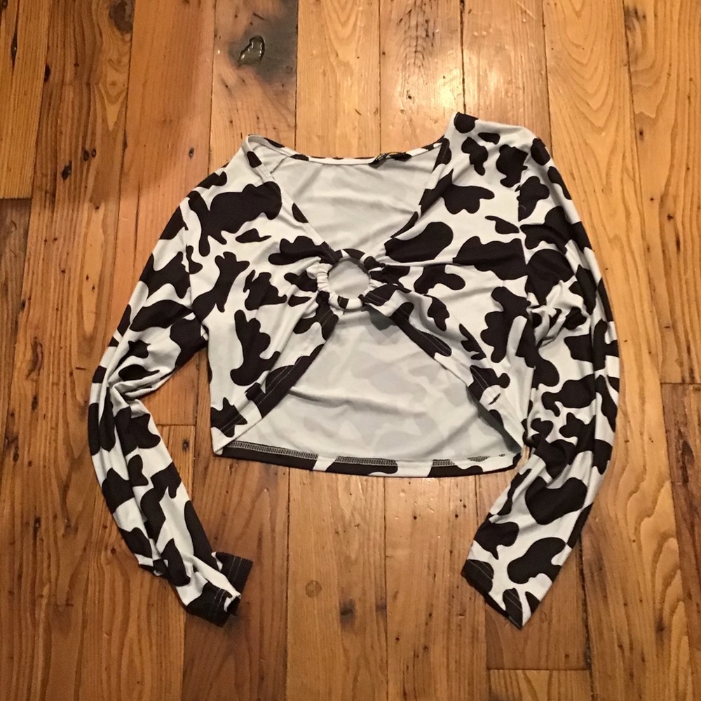 Cow print shein shirt